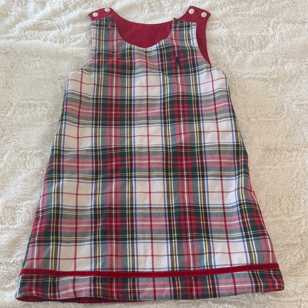 Plaid Kids reversible Ralph Lauren romper